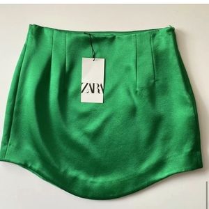Zara satin effect mini skirt